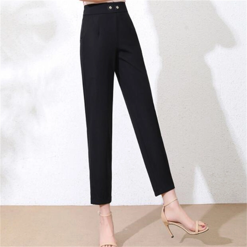 High Waist Loose Straight Tube Casual Trousers Ladies Trousers