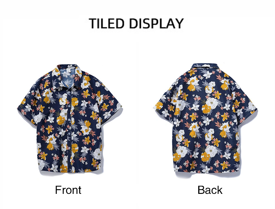 Logo Custom Floral Shirt Type Men&prime;s Casual Shirt