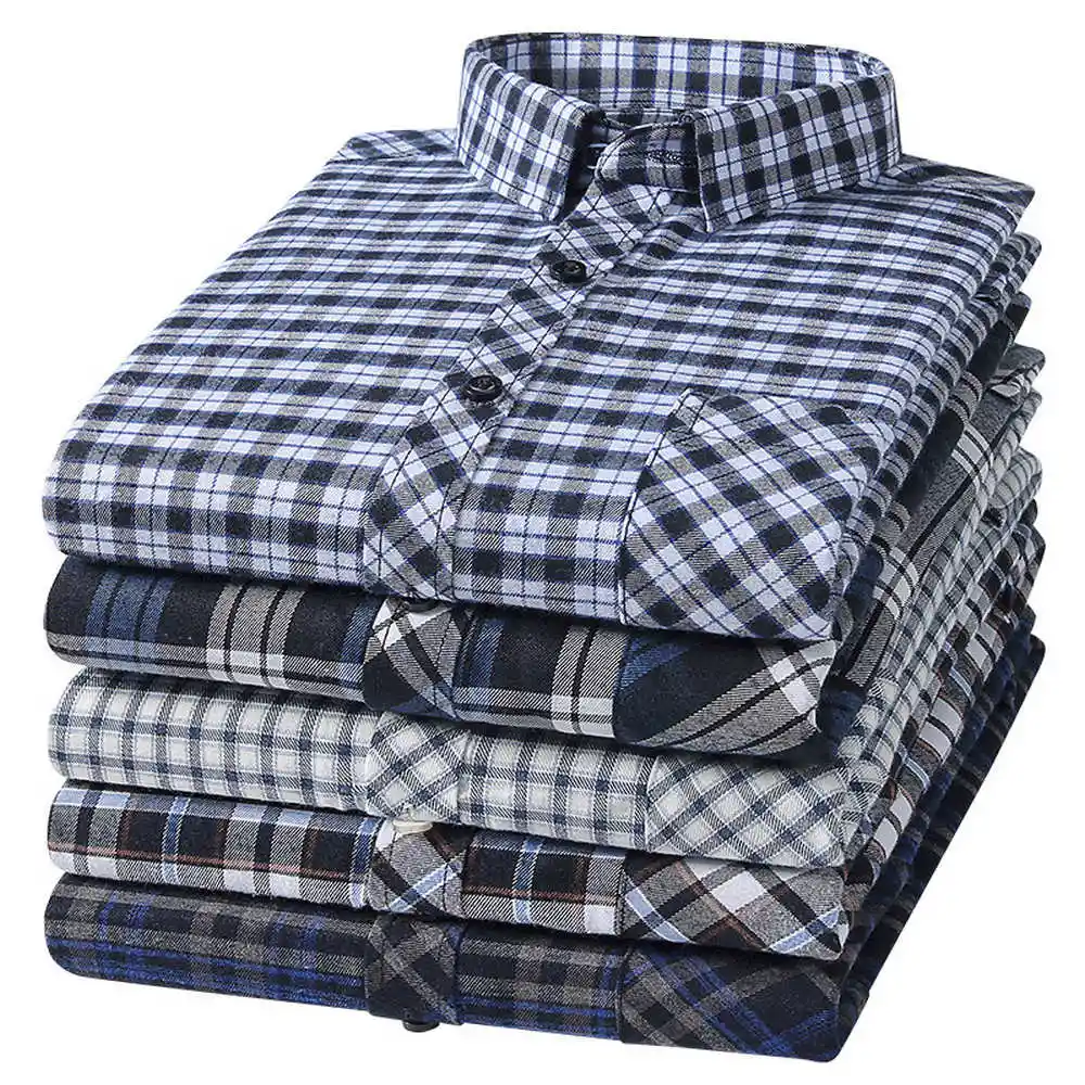 Wholesale Custom Plaid Formal Flannel Shirt Men